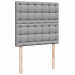 vidaXL Lit ottoman avec matelas gris clair 90x200 cm tissu