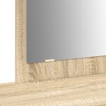 vidaXL Table de Maquillage Suspendue Chêne Sonoma 100x40x70 cm