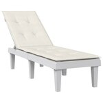 vidaXL Coussin de chaise longue crème mélangé (75+105) x 50 x 4 cm