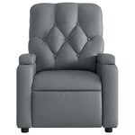 vidaXL Fauteuil de massage inclinable Gris Similicuir