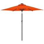 vidaXL Parasol de jardin avec mât en acier terre cuite 225x225x212 cm