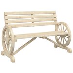 vidaXL Banc de jardin 2 places bois de sapin massif