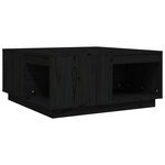 vidaXL Table basse Noir 80x81x36 5 cm Bois massif de pin
