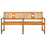 vidaXL Banc extérieur Naturel 180 x 55 5 x 90 cm Bois d'Acacia Massif
