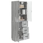 vidaXL Ensemble de Meubles 2 Pièces Sonoma gris Bois d'ingénierie