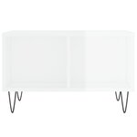 vidaXL Table basse Blanc brillant 60x50x36 5 cm Bois d'ingénierie
