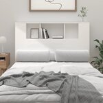 vidaXL Armoire de tête de lit blanc brillant 120x18 5x102 5 cm