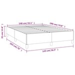 vidaXL Cadre de lit Taupe 140x190 cm Tissu