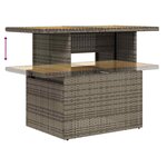 vidaXL Salon de jardin 5 Pièces avec coussins gris résine tressée
