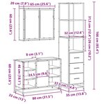 vidaXL Ensemble de meubles de salle de bain 3 Pièces Chêne fumé