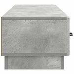 vidaXL Meuble TV Gris béton 147 x 34 5 x 27 cm Bois d'ingénierie