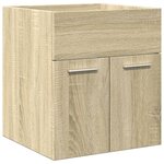 vidaXL Ensemble de meubles de salle de bain 4 Pièces chêne sonoma