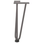 vidaXL Pieds en épingle à cheveux pour table basse 4 pièces Acier naturel 30 cm Acier massif