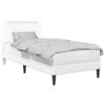 vidaXL Cadre de lit avec bandes LED Blanc 80 x 200 cm Simili cuir