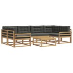 vidaXL Ensemble de canapés d'extérieur 5 pc Blanc et anthracite