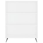 vidaXL Buffet haut Blanc 69 5x34x180 cm Bois d'ingénierie