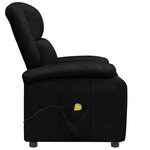 vidaXL Fauteuil de massage Noir Similicuir