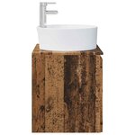 vidaXL Vanité de lavabo mural Bois ancien 49 5 x 44 5 x 65 cm