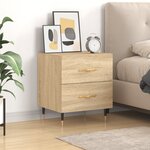 vidaXL Table de chevet chêne sonoma 40x35x47 5 cm bois d’ingénierie