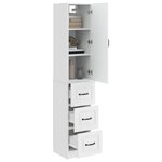 vidaXL Ensemble de Meubles 2 Pièces Blanc brillant 33 x 34 5 x 87 cm