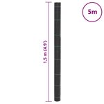 vidaXL Membrane anti-mauvaises herbes noir 1 5x5 m PP