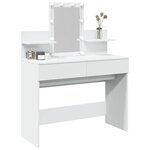 vidaXL Coiffeuse avec LED blanc 100x40x130 cm