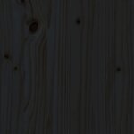 vidaXL Cadre de lit Bois de pin massif 90x190 cm Noir simple