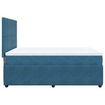 vidaXL Sommier à lattes de lit et matelas bleu 160x200 cm velours