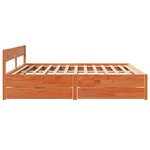vidaXL Cadre de lit sans matelas cire marron 160x200cm bois pin massif