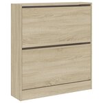 vidaXL Armoire à chaussures chêne sonoma 80x21x87 5 cm bois ingénierie