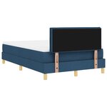 vidaXL Lit à ressorts avec Matelas & LED Bleu 120x200 cm Tissu