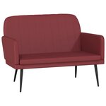 vidaXL Banc Rouge bordeaux 107x80x81 cm Similicuir