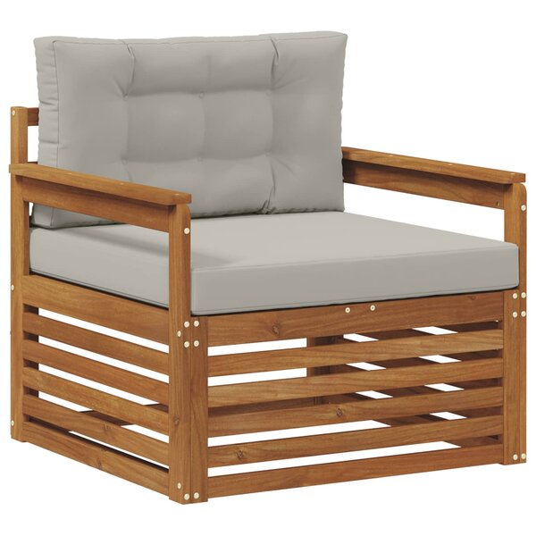 vidaXL Canapé d’extérieur Bois d'acacia massif et polyester