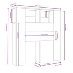 vidaXL Armoire de tête de lit Blanc brillant 100x18 5x104 5 cm