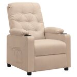 vidaXL Fauteuil Crème Tissu