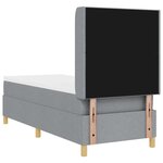 vidaXL Lit à Ressorts avec matelas Gris clair 80 x 200 cm tissu