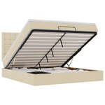 VidaXL Cadre de lit ottoman avec matelas crème 160x200 cm tissu