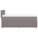 vidaXL Sommier à lattes de lit avec matelas Taupe 100x200 cm Tissu