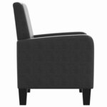 vidaXL Fauteuil Noir Similicuir