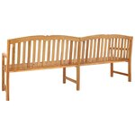 vidaXL Banc en Bois Sculpté en Rose 228 x 61 x 94 5 cm Naturel