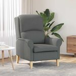 vidaXL fauteuil Gris foncé 76 x 94 x 102 cm tissu