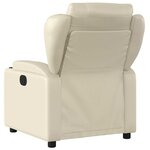 vidaXL Fauteuil de massage inclinable électrique crème similicuir