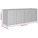 vidaXL Armoire de rangement jardin Gris 198x55 5x80 cm Résine tressée