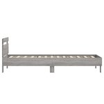 vidaXL Cadre de lit avec tête de lit Sonoma gris 80 x 200 cm