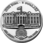 Pièce de monnaie en Argent 2 Dollars g 31.1 (1 oz) Millésime 2024 WHITE HOUSE
