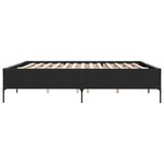 vidaXL Cadre de lit sans matelas noir 200x200 cm