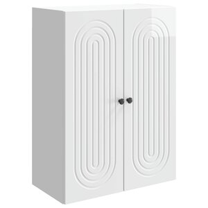 vidaXL Armoire Murale Blanc brillant 66 x 34 5 x 90 cm