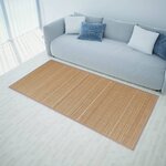 vidaXL Tapis en bambou marron à latte rectangulaire 80 x 200 cm