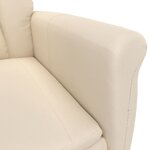 vidaXL Fauteuil électrique de massage Beige microfibre