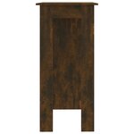 vidaXL Table de bar avec étagère chêne fumé bois d'ingénierie